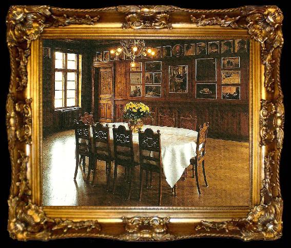 framed  Michael Ancher den brodumske spisesal i skagens museum, ta009-2